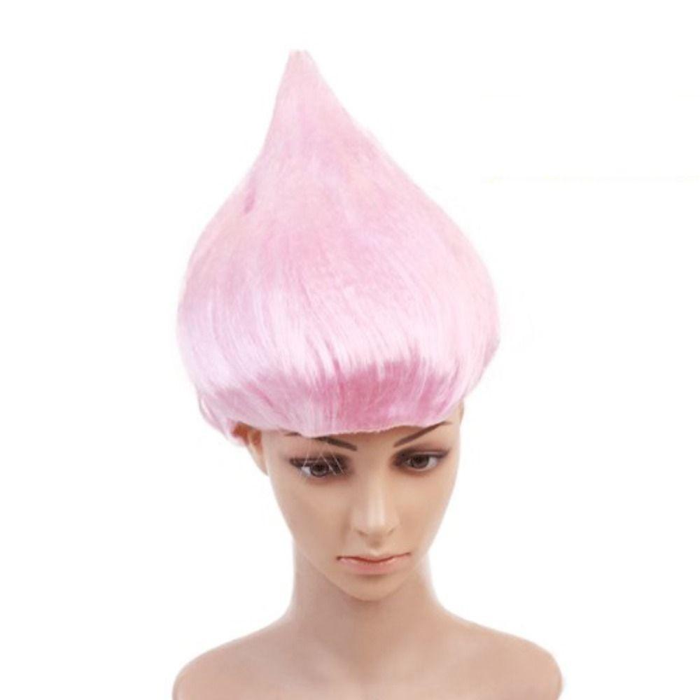 Synthetic Halloween Colored Wig Straight Cosplay Party Wig Fasion Troll Wig Makeup Party