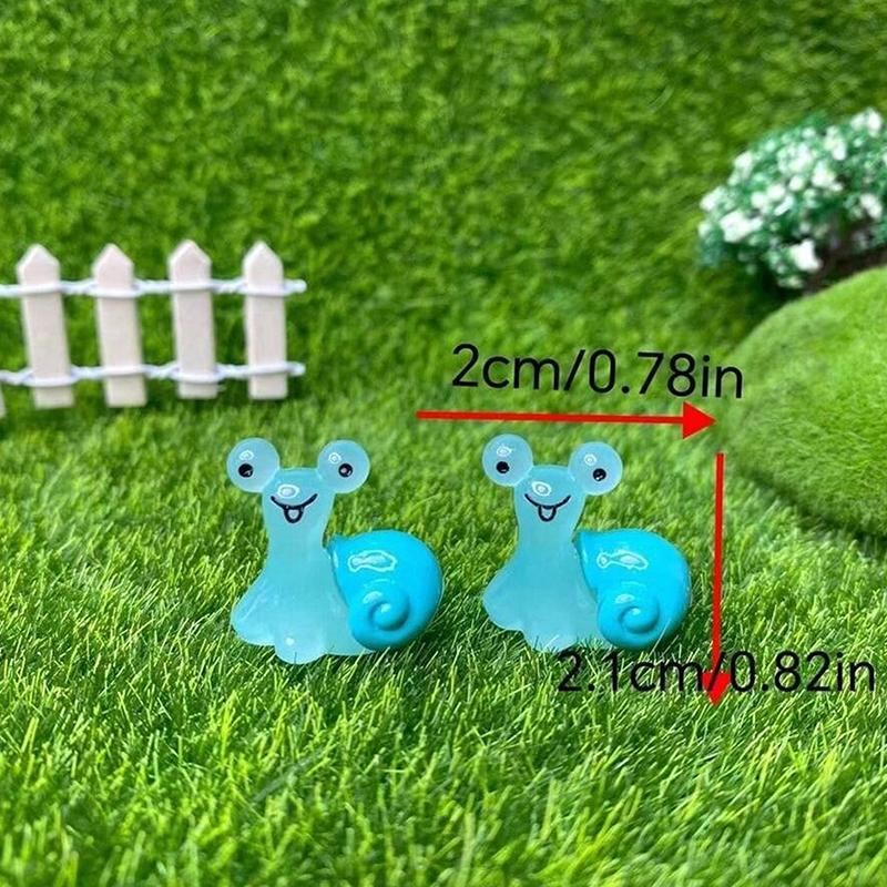 10 шт. светящаяся мини-фигурка улитки микропейзаж украшение для дома аксессуары игрушка