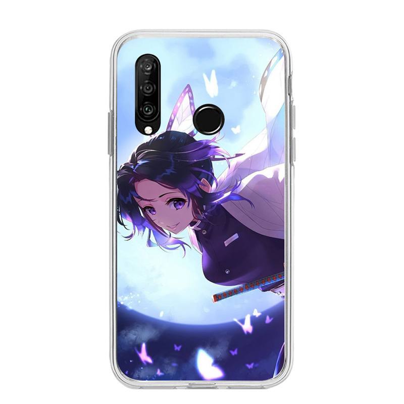 Чехол для телефона Demon Slayer Kochou Shinobu для Huawei P20 P40 Lite P30 Pro P Smart 2019 Nova 3e 6 Se из силикона, прозрачный, мягкий