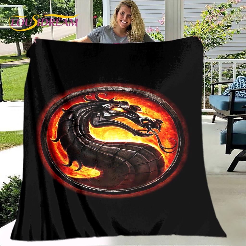 Новое одеяло с рисунком Mortal Kombat, фланелевое одеяло, мягкое теплое одеяло для гостиной, спальни, кровати, дивана, декор, подарок