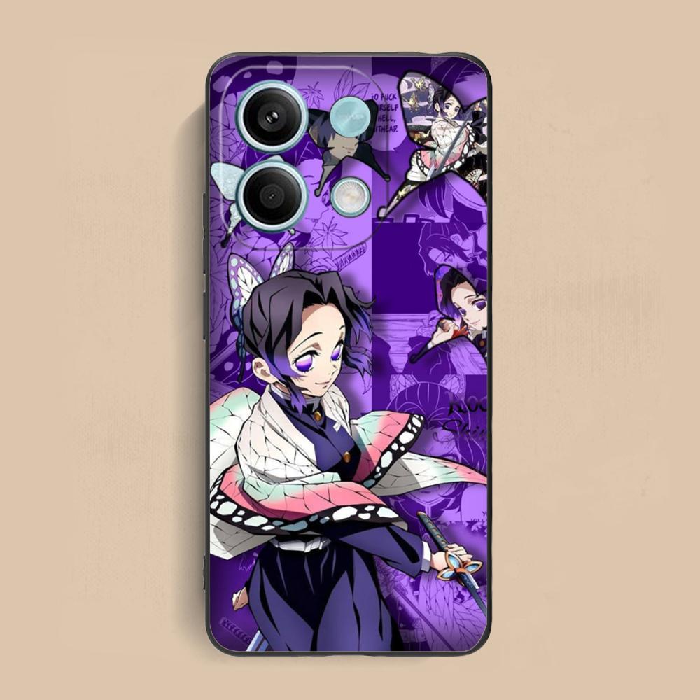 Demon Slayer Shinobu Phone Case for Xiaomi Redmi Note 14 13 12 11 A5 3 2 1 Pro Plus 4G 5G Colour Printing Pretty Luxury Cover