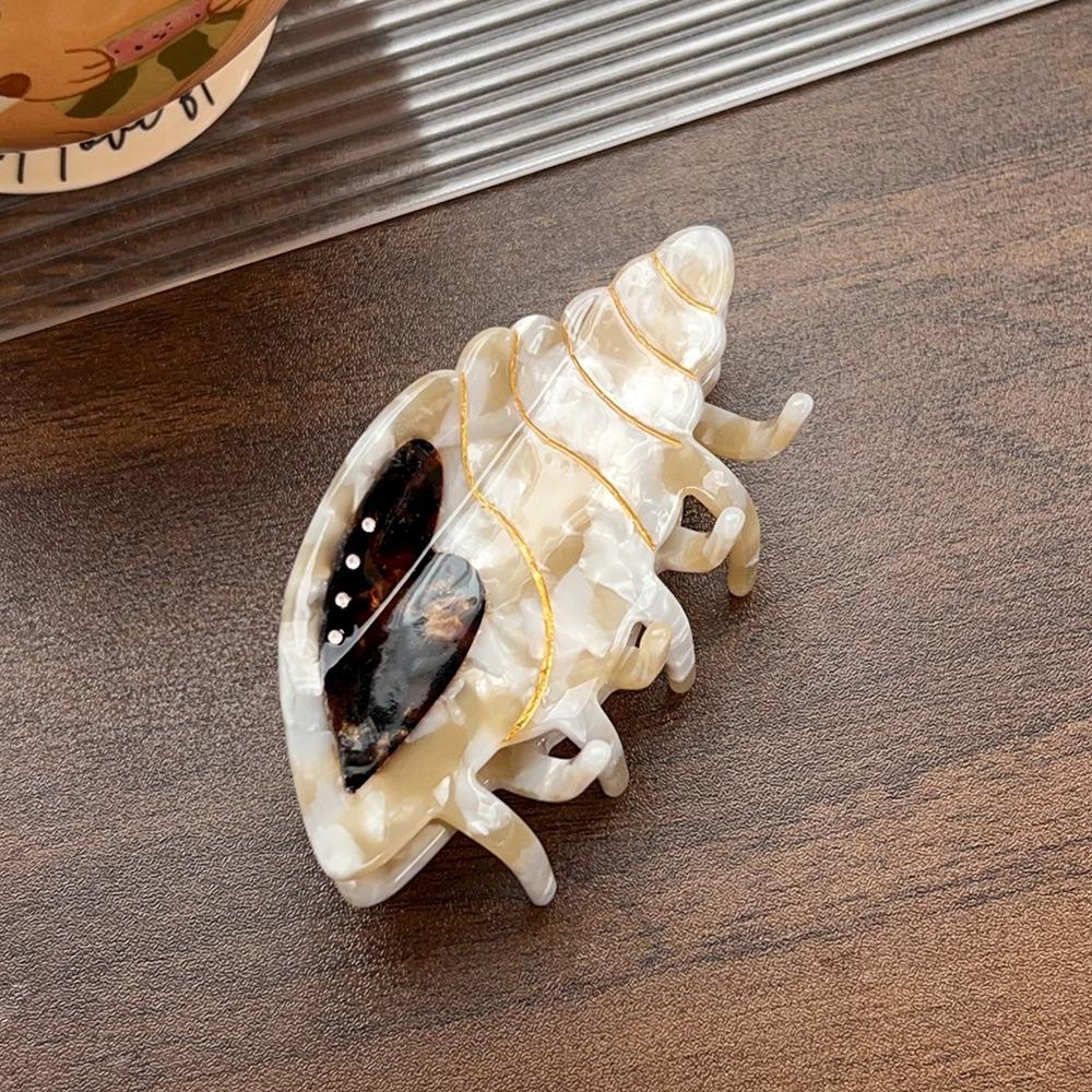 Ponytail Holder Acetate Hair Clip Headwear Hair Grab Fashion Conch Hair Claws  Female