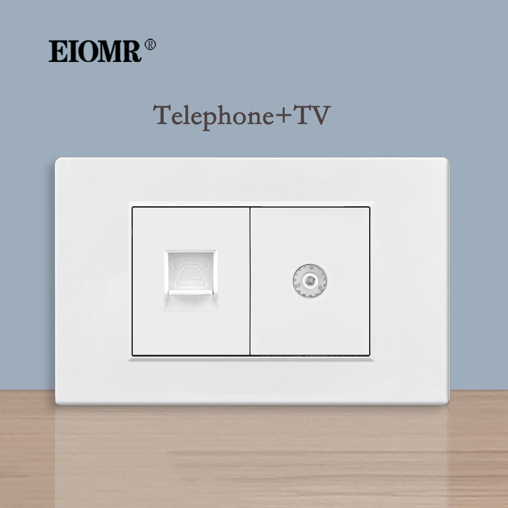 EIOMR 118 Series 15A American Standard Duplex Wall Socket Type-c 3.1A Fast Charging 2.1A USB Ports Home Appliance Plug Adapter