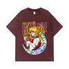 Стиранные футболки 275 г/м² 100% Хлопок Sailor Moon V8 Принт Минако Унисекс Тяжелая хлопковая футболка