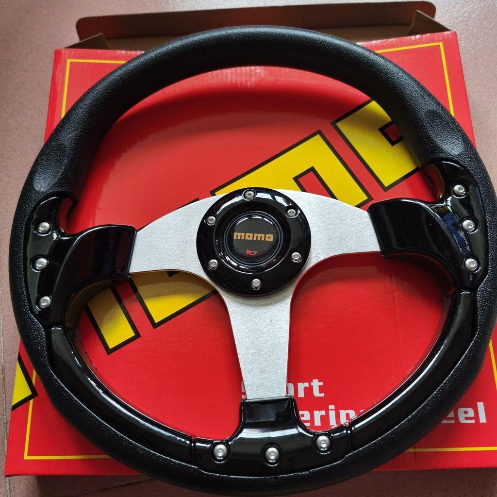13-Inch Cool Coupe Sports Car Racing Steering Wheel Semicircular Blade, 14-Inch