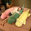 Soft Crocodile & Dinosaur Plush Body Pillow for Girls - Back Cushion & Leg-Clamping Sleeping Doll