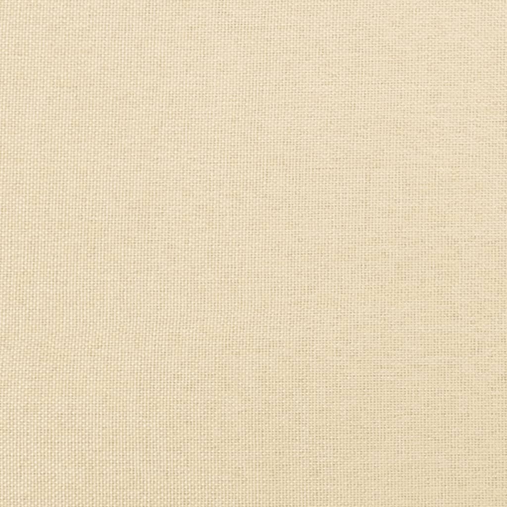 2 Seater Sleeper Sofa with 2 Cushions Cream Fabric