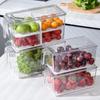 Контейнер для хранения продуктов на кухню Органайзер для холодильника с ручкой Штабелируемые контейнеры для хранения овощей и фруктов Организация дома