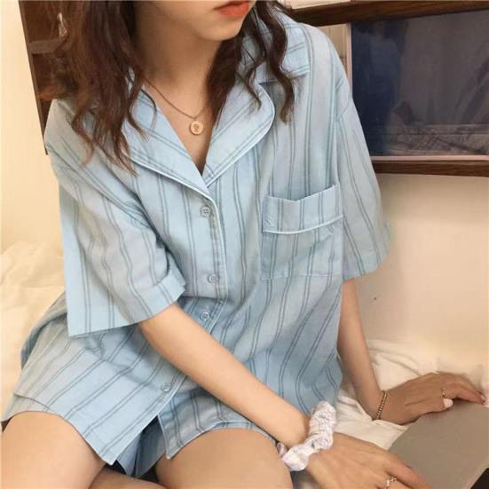 2 шт./компл. шикарная женская ночная одежда, однобортный спальный комплект с лацканами и ушками, женский комплект одежды для сна, женская одежда