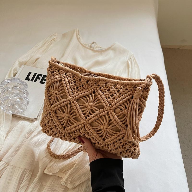 Женская плетеная сумка для мобильного телефона Bohemian Wind Bag, пляжная сумка через плечо для отдыха на море