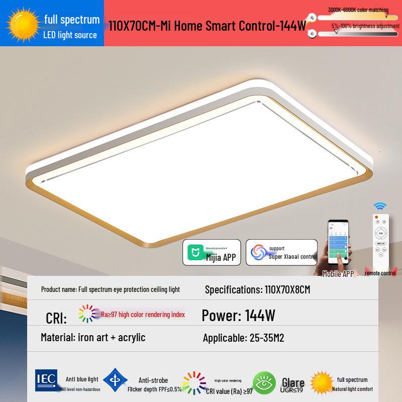 2025 Smart Eye-Protecting Ceiling Light: Elegant Round Design for Bedroom & Living Room