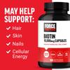 Force Factor Biotin, 10,000mcg, 100 Veggie Capsules