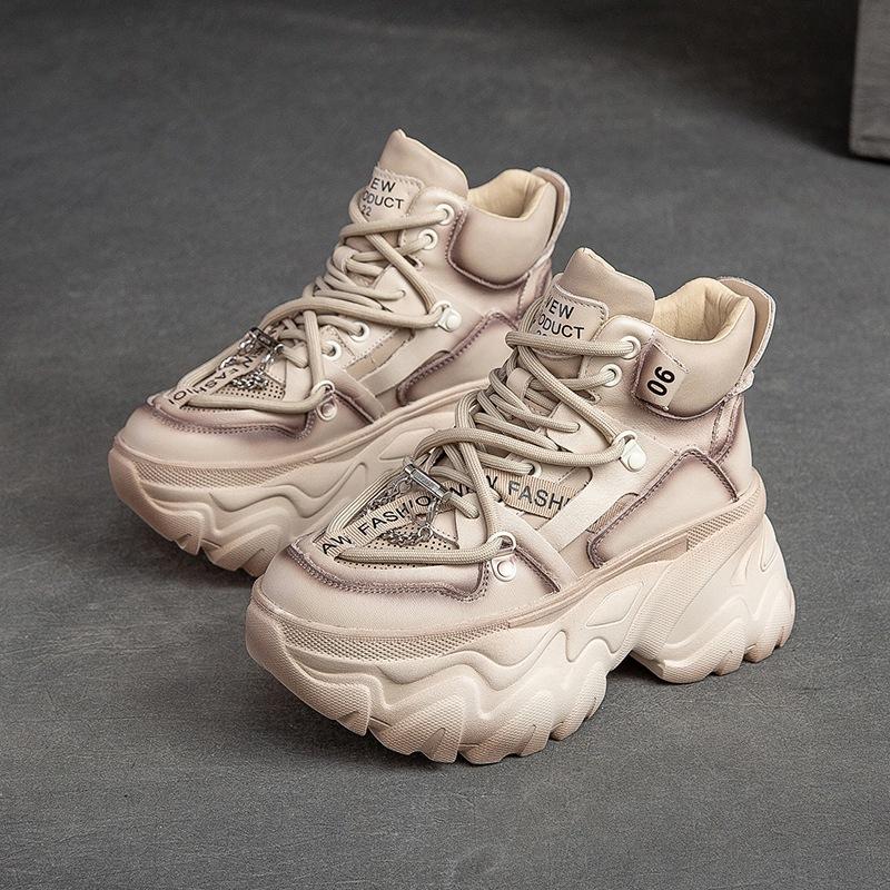 Johnature Весенне-осенние повседневные лоферы с круглым носком, увеличивающие рост, в стиле ретро, ​​женские туфли на плоской подошве из натуральной кожи