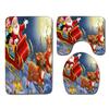 Christmas Bathroom Shower Curtain Four-Piece Combination Floor Mat Bathroom Water Absorbent Non-Slip Door Mat Bedroom Carpet