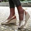 Wedges Sandals for Women Closed Toe Bandage Espadrille Stylish Shoes Platform Sandals Zapatos De Mujer