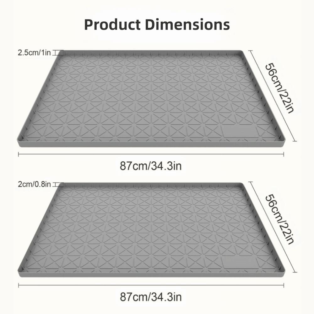 34" x 22" Under Sink Mat Silicone Waterproof Cabinet Liner Anti-fouling Heat Insulation Sink Protectors for Kitchen Bathroom