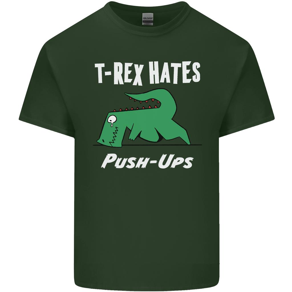 TRex Hates Push Ups Gym Funny Dinosaurs Unisexs Light Cotton TShirt