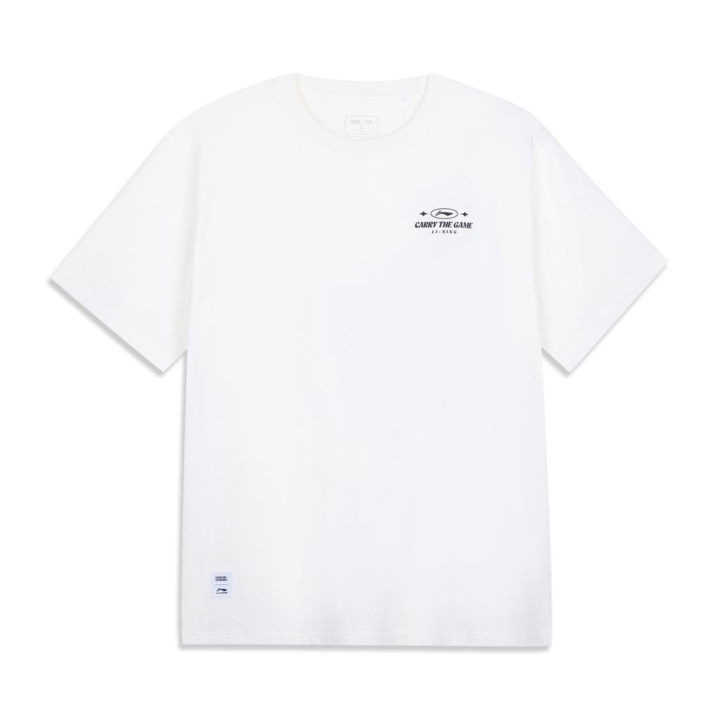 Li Ning x LEAGUE OF LEGENDS Sports Life Collection T Shirt Unisex Ivory/Cameras Image Pattern AHSV375-3
