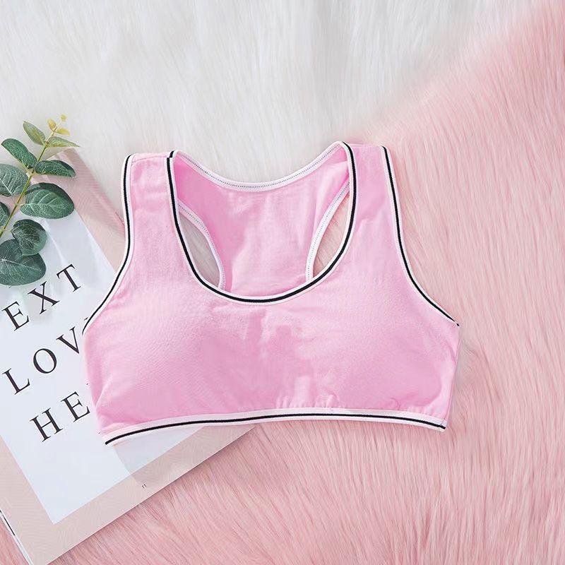 8-14 лет тренировочный бюстгальтер для девочек тонкий ремешок спортивное нижнее белье для подростков полового созревания хлопковый детский бюстгальтер
