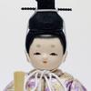 Hina Wooden Doll Single Doll with Round Doll, "Kotohoki" Mikoto, Tray, Natural, KTH-3203E2