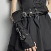 Fashion Personality Buckle Straps Punk Style Women Spandex Fingerless Gloves Lolita Cosplay Stage Performances Street Dance