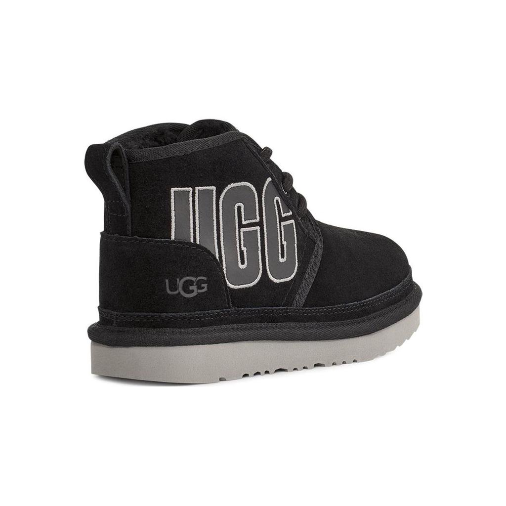 UGG Neumel Graphic Boot Black Grey Suede (Kids) Kids Sneakers 1130787K-BGSD