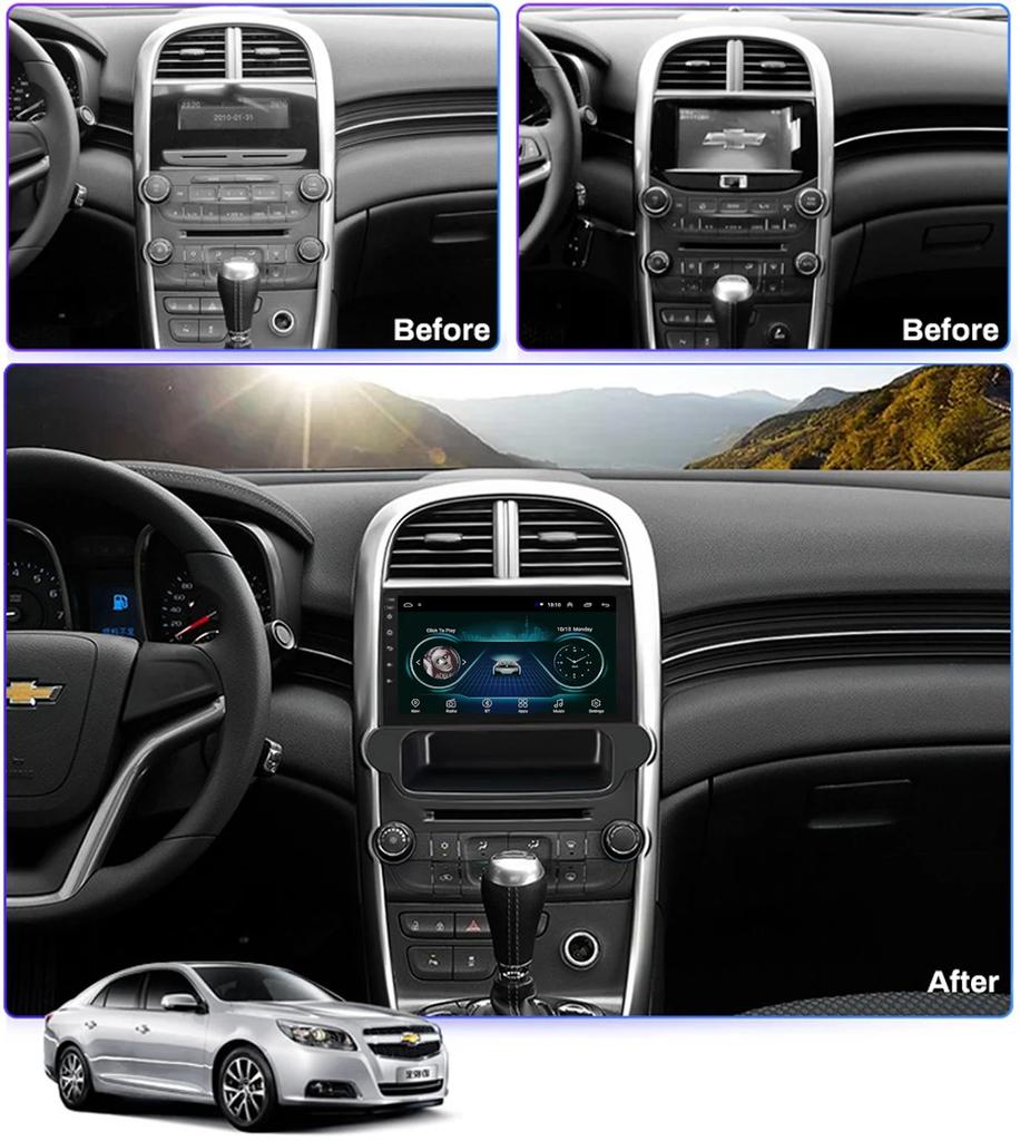 Для Chevrolet Malibu 2012-2015 автомобильный радиоприемник авто стерео GPS навигация BT WIFI Carplay мультимедийный видеоплеер Android 12 головное устройство