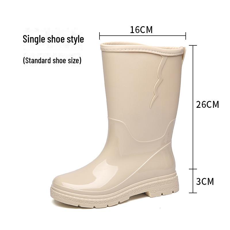 Женские водонепроницаемые высокие резиновые сапоги: Стильный, нескользящий, удобный, износостойкий — идеально подходит для кемпинга и использования на кухне.