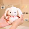 Teddy Dog Induction Beat Doll Interactive Plush Pendant for Music Perception Cute Looping Rabbit Parent-child Plush Doll