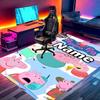 Custom Name Personalized Peppa Pig Print Carpet, Versatile Home Decor Rug, for Playroom, Apartment, Balcony, Entryway, Hallway Gift