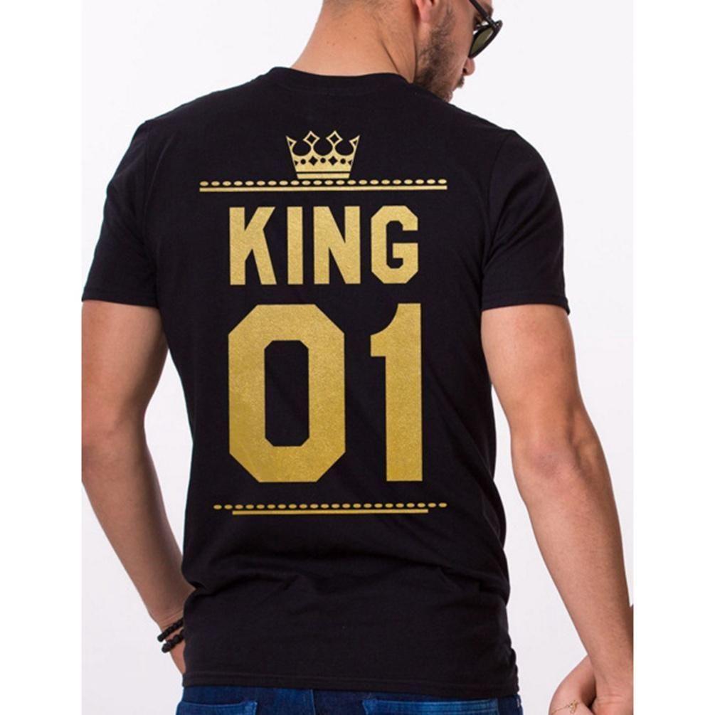 Stylish Number Crown Print T-shirt For Women And Men Perfect For Casual Summer Wear