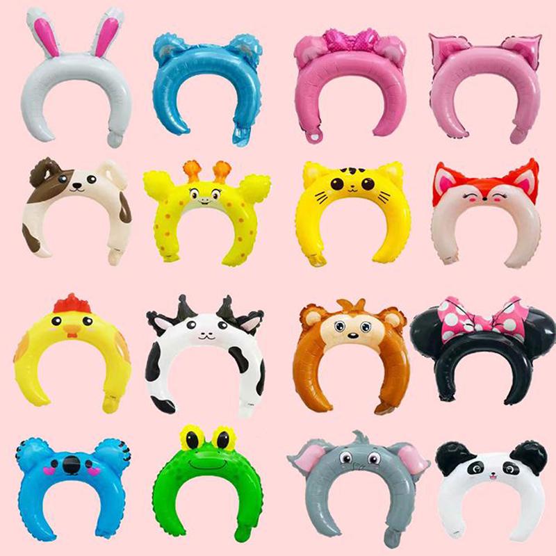 20Pcs Cute Headband Foil Balloon Animal Balloon Children'S Toys Party Decor