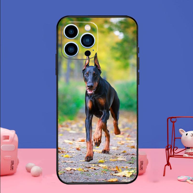 Doberman Dog Phone Case For iPhone 17 16 15 14 13 11 12 Pro Max Plus 13 12 mini 16e 17 Air Bumper Cover