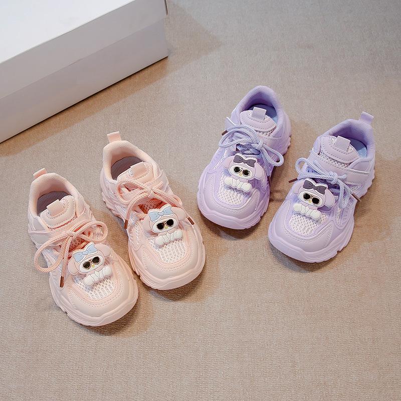 Детские кроссовки мультяшные 2025 новинка корейская версия детских кроссовок папиных дышащие для девочек среднего и старшего возраста кроссовки для бега универсальные