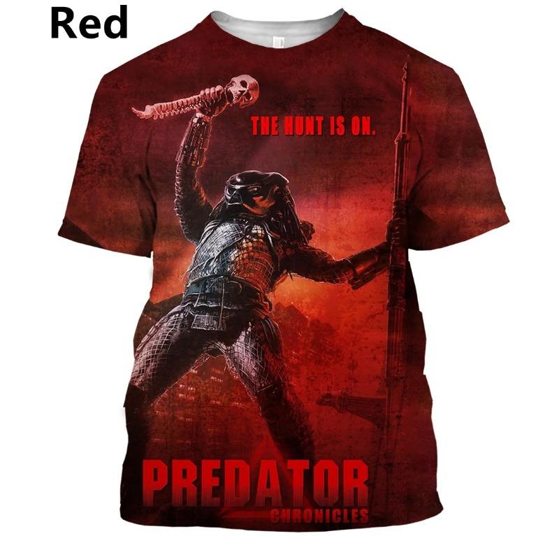Новая летняя футболка с принтом «Хищник» 3D, повседневная, смешная, для мужчин и женщин, с короткими рукавами, свободная одежда, топы, футболки, дышащие и классные