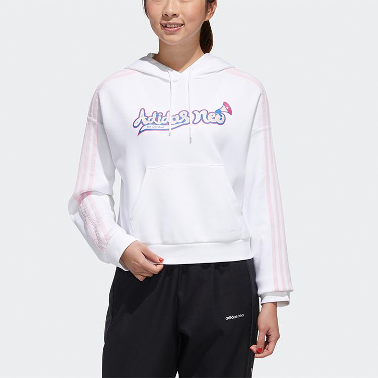 adidas Женские толстовки Neo Белые с капюшоном Умеренный Обычный GP5864