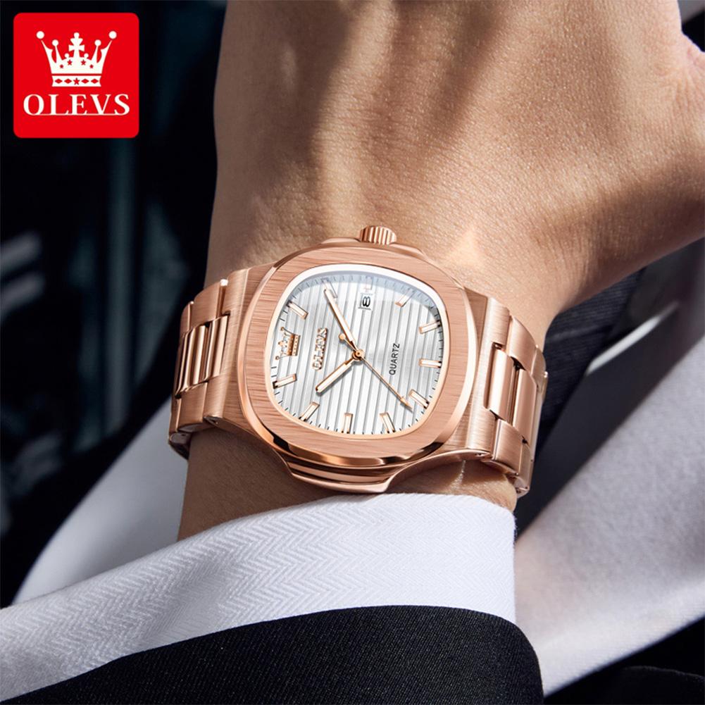 Luxury Man Watch Sports Waterproof Luminous Date Men Wristwatch High Quality Square Dial Quartz Men's Watches