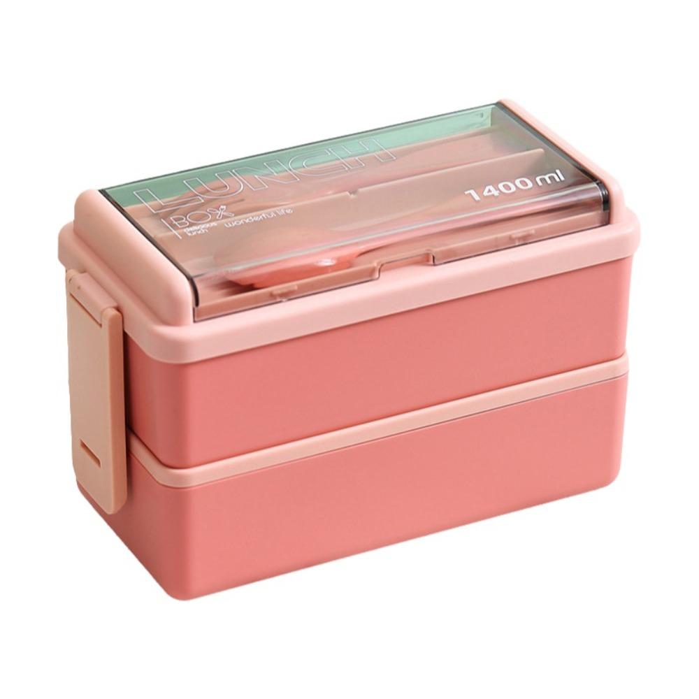 700/1400ml Capacity Portable Lunch Box Leakproof Design Dinnerware Set  Camping Use