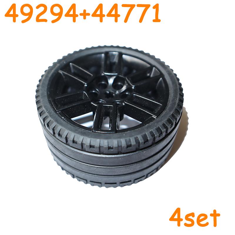 Нетоксичный 15038 49294 23798 44771 56907 4410 92912 54120 Колеса для шин Крест Автомобиль Грузовик Ступица Технические Кирпичи Moc Мотоцикл Строительные Блоки