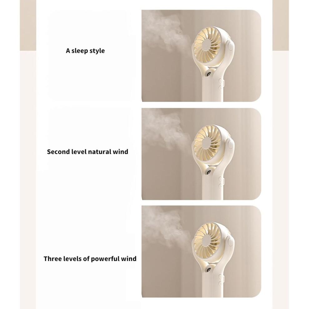 Portable USB Handheld Fan Adjustable Cooling for Travel Outdoor Office Home Use White
