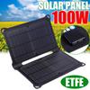 Уличные складные солнечные панели Sunpower Портативное солнечное зарядное устройство 2 USB-порта для телефона Путешествия Кемпинг Пеший туризм Черный 100 Вт 5 В