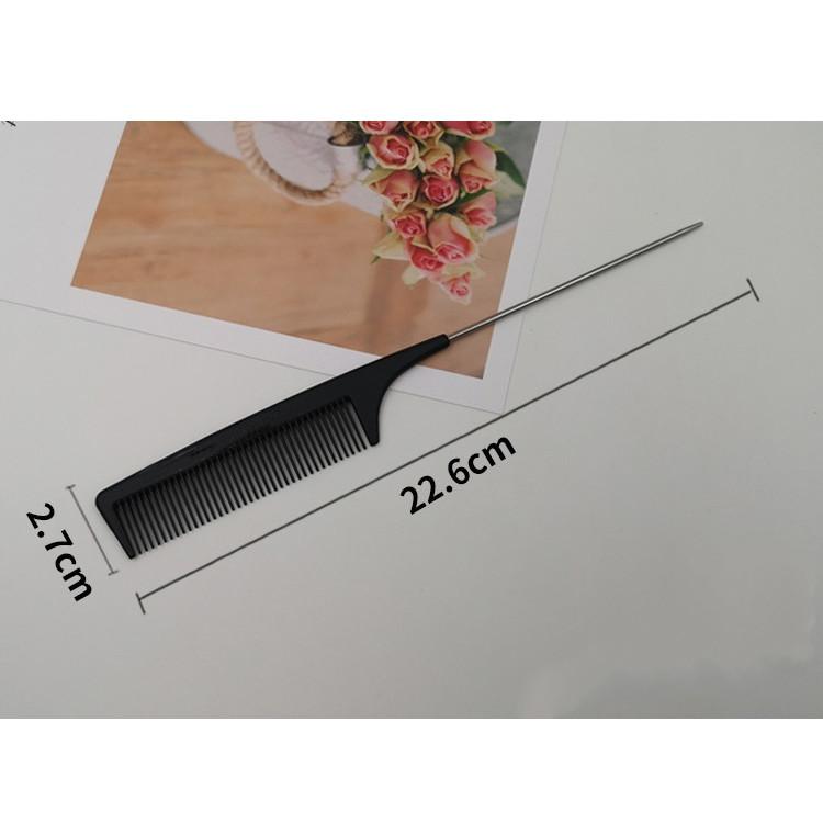 Новая черная расческа для волос с крысиным хвостом, профессиональная парикмахерская расческа для стрижки волос, расческа из нержавеющей стали с шипами, инструменты для ухода за головой и укладки