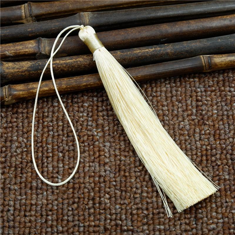 12 см ледяной шелковый бахрома Suizi антикварный длинный подвесной веер с шипами древний ципао ханфу бахрома кулон ручной работы аксессуары