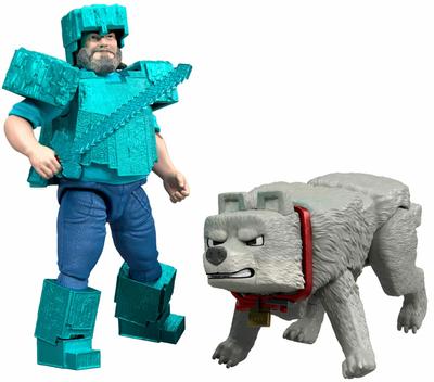 Майнкрафт Фильм Фигурка Mattel Лучшая Броня Волчьей Стаи Стив Фильм 2025 Игровые Товары Игрушка Кукла Майнкрафт 4-дюймовый Мужской (Бриллиант &