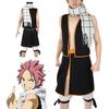 Высококачественный косплей Нацу Драгнила из Fairy Tail. Полный комплект: топ и юбка для Хэллоуина