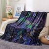 Peacock Spreading Its Tail  Print Flannel Blanket, High quality Comfortable for All Seasons, Home Decor, Warmth and Comfort