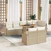 VidaXL 9-Piece Garden Sofa Set Beige Poly Rattan, Garden and Terrace, Modular Lounge Set 3358591