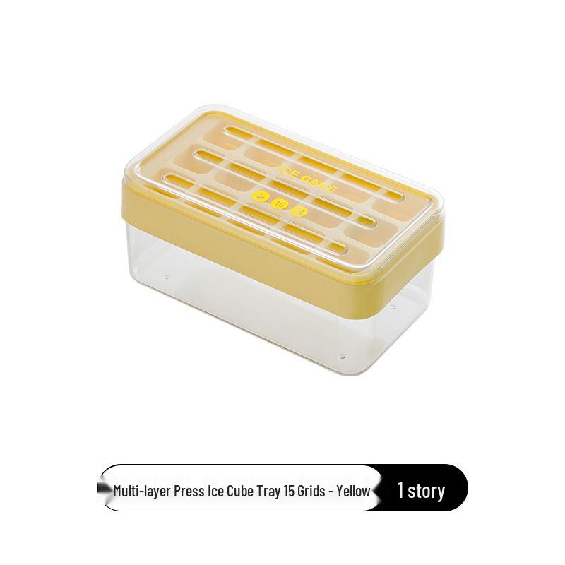 Силиконовый многослойный поднос для кубиков льда с крышкой – Легко извлекаемая форма из пищевого силикона для домашнего использования