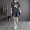 Женские свободные джинсовые шорты с высокой талией, короткие женские брюки в стиле ретро с контрастным цветом и широкими карманами