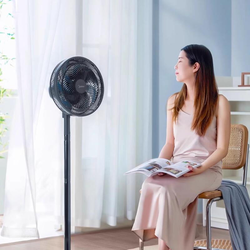 Midea Quiet 7-Blade Remote Control Pedestal Fan